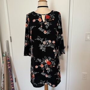 Floral Black Dress